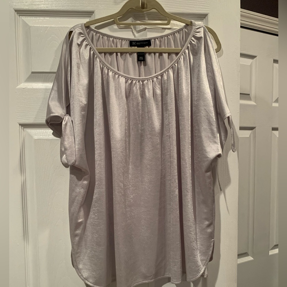 INC 3x silver blouse